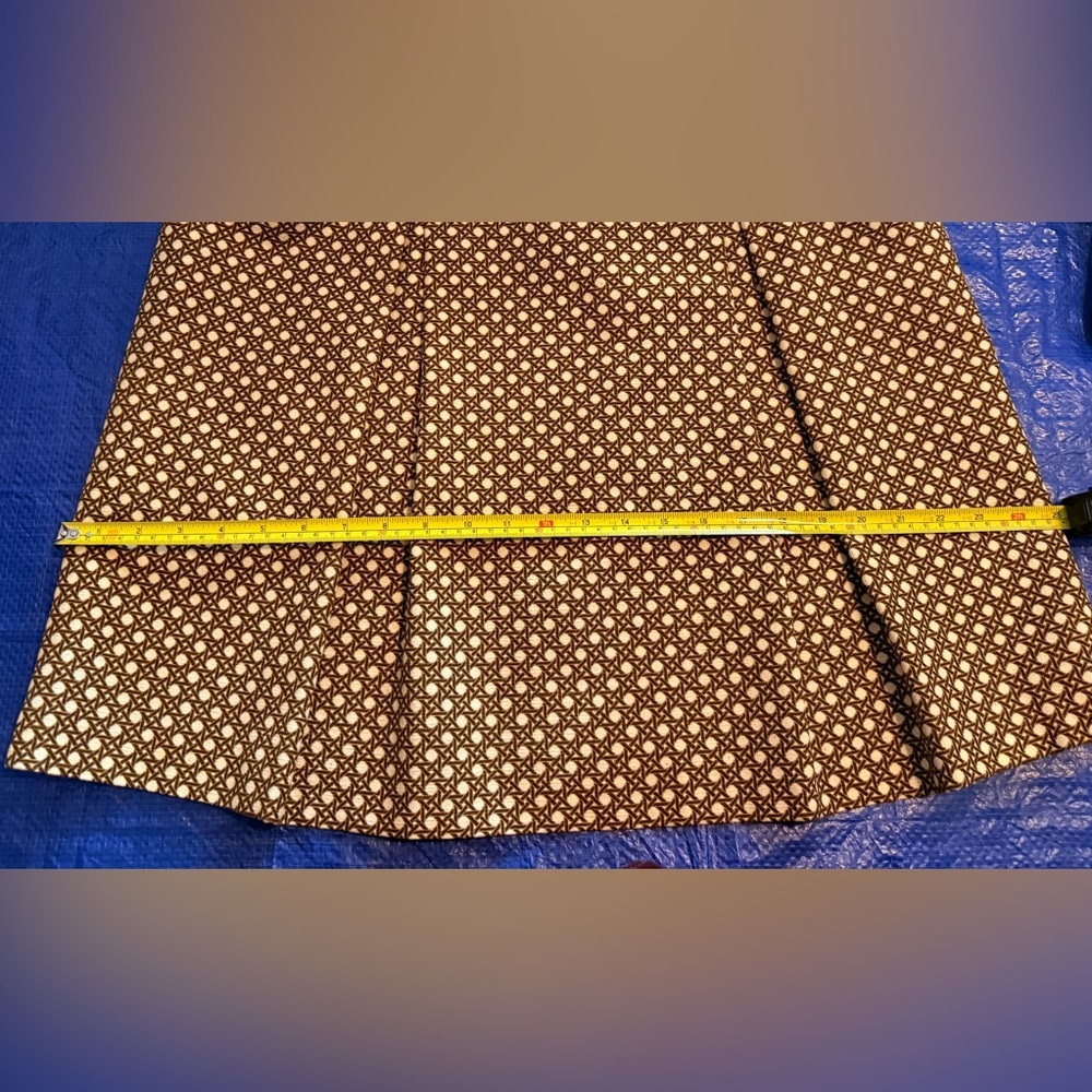 Talbots Size 10 Tan Patterned A-Line Skirt - Picture 12 of 14